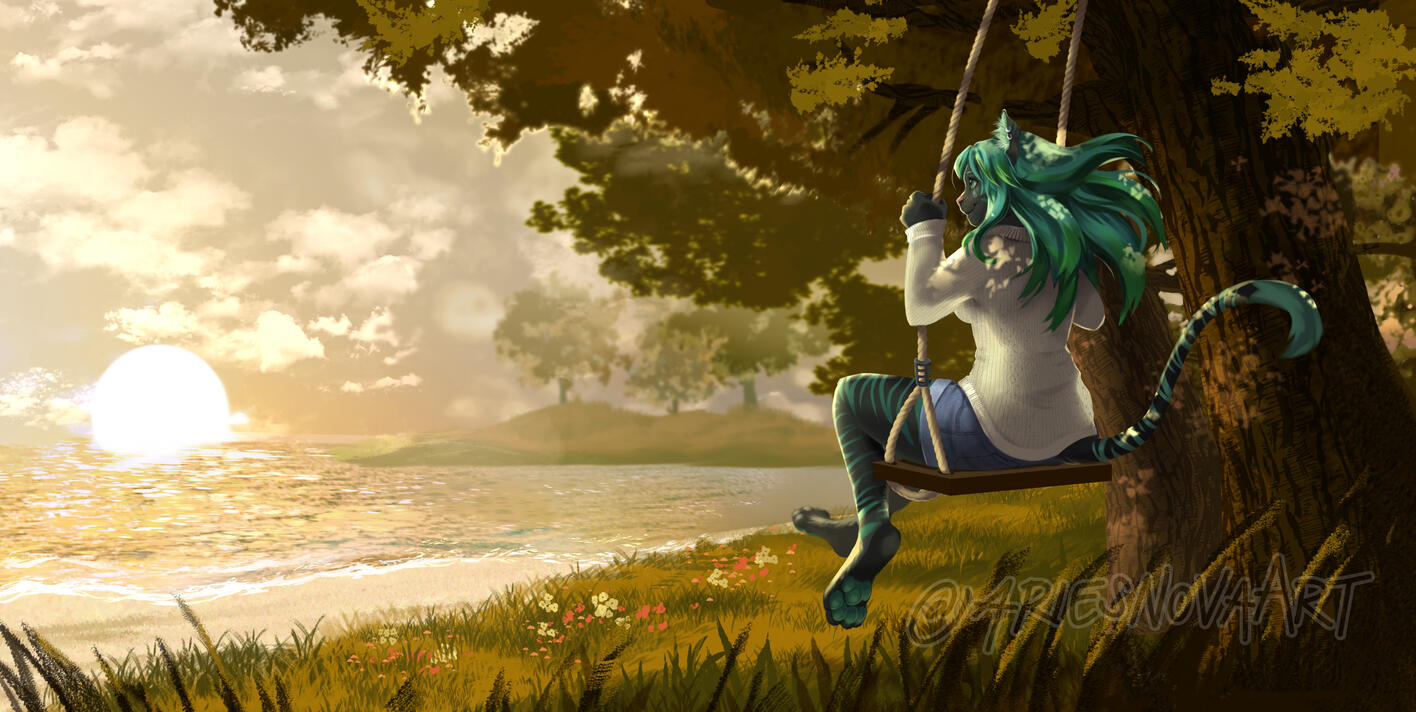 Serene Sunset Illustration