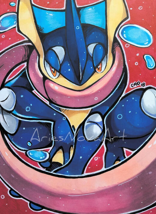 Greninja Marker Illustration